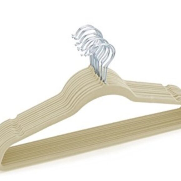 NEW Lot of 10x Velvet Clothes Hangers, Non-Slip, Swivel Hook, Multiple Colors! - Picture 7 of 10